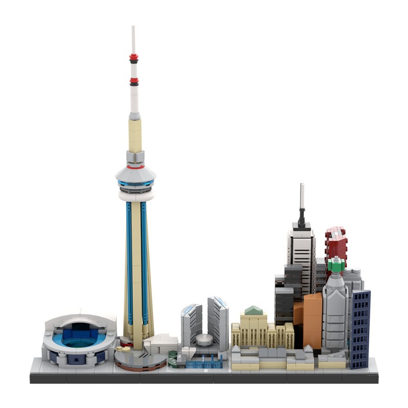 GOBRICKS MOC 220320 City of Toronto Skyline - YWOBB