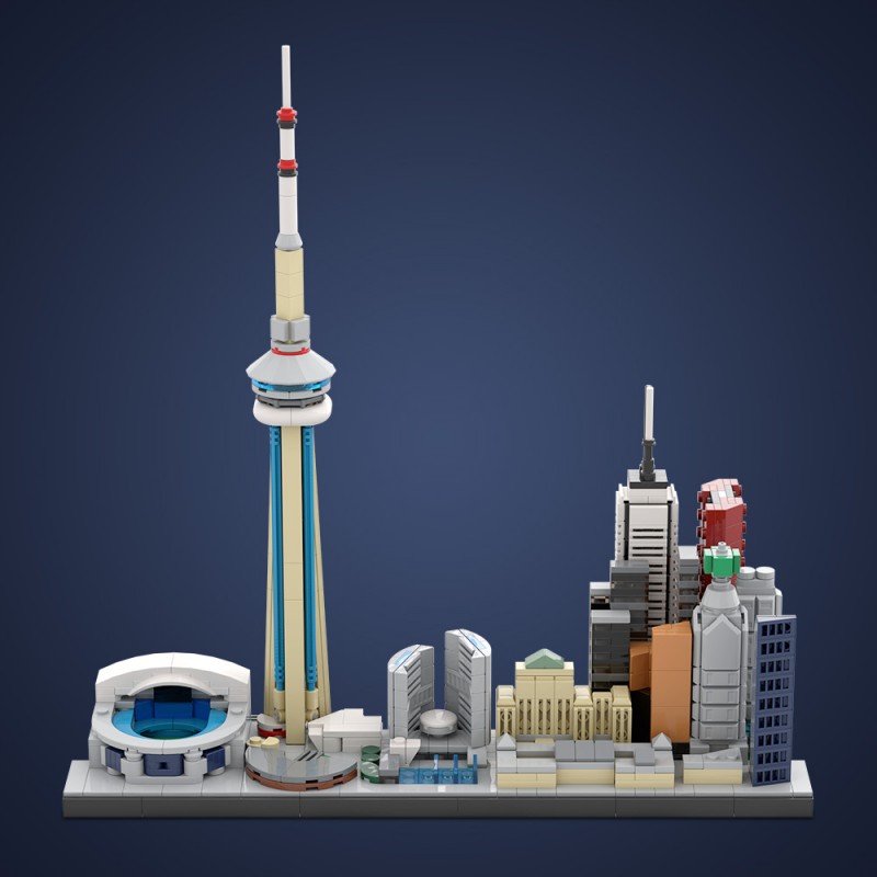 GOBRICKS MOC 220320 City of Toronto Skyline - YWOBB