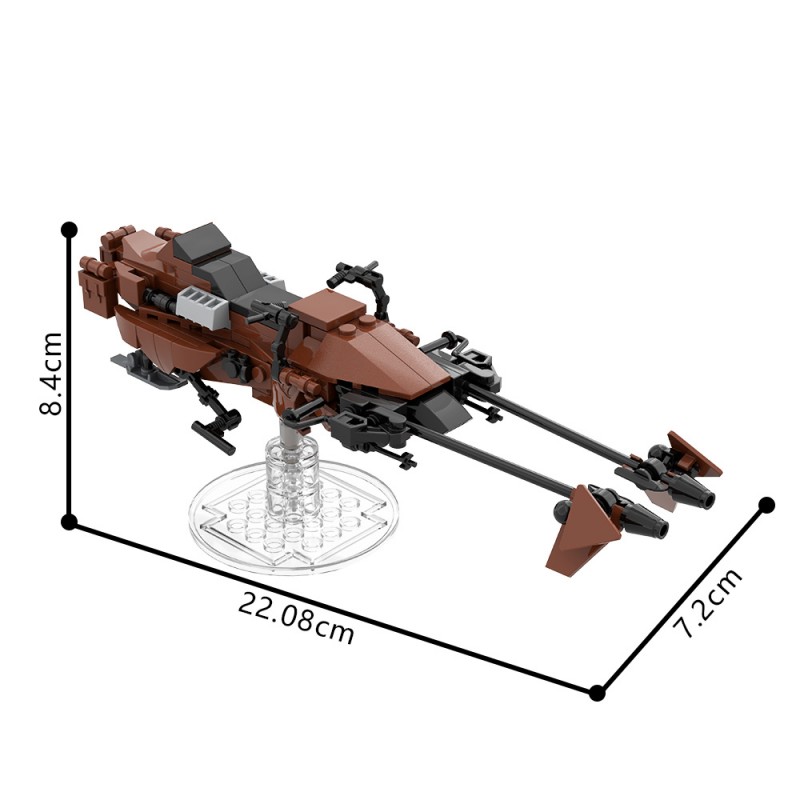 GOBRICKS MOC A2315 Imperial Speeder Bike - YWOBB