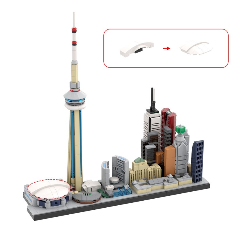 GOBRICKS MOC 220320 City of Toronto Skyline - YWOBB