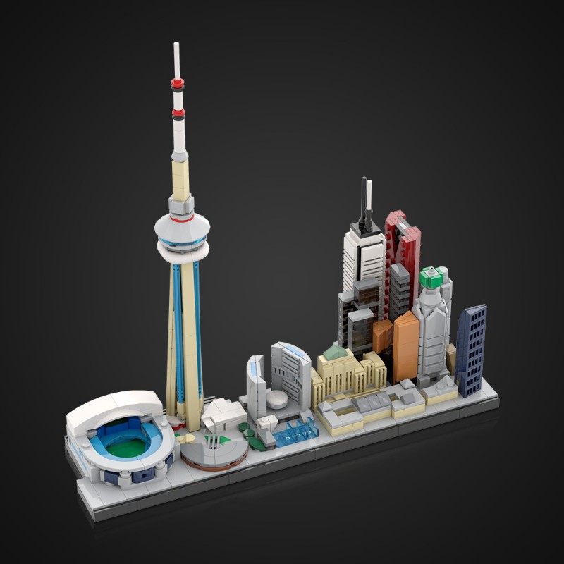 GOBRICKS MOC 220320 City of Toronto Skyline - YWOBB