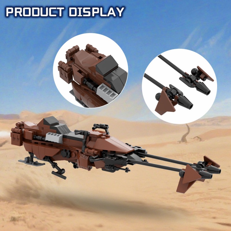 GOBRICKS MOC A2315 Imperial Speeder Bike - YWOBB
