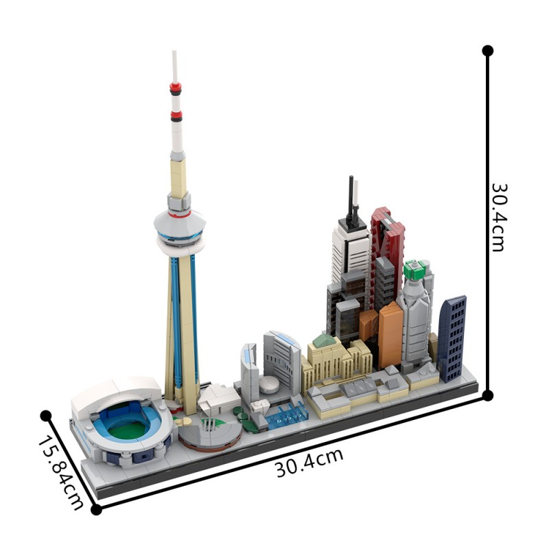 GOBRICKS MOC 220320 City of Toronto Skyline - YWOBB