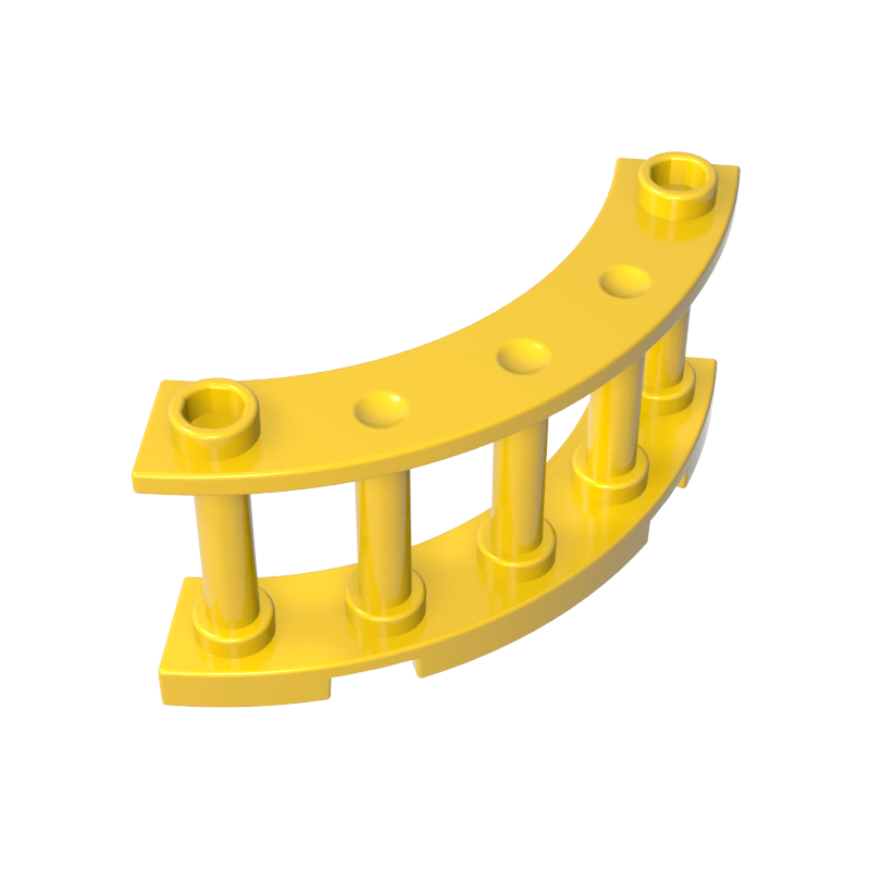 GOBRICKS GDS-880 Fence 4 x 4 x 2 Quarter Round Spindled with 2 Studs - YWOBB