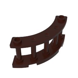 GOBRICKS GDS-880 Fence 4 x 4 x 2 Quarter Round Spindled with 2 Studs - YWOBB