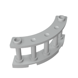 GOBRICKS GDS-880 Fence 4 x 4 x 2 Quarter Round Spindled with 2 Studs - YWOBB