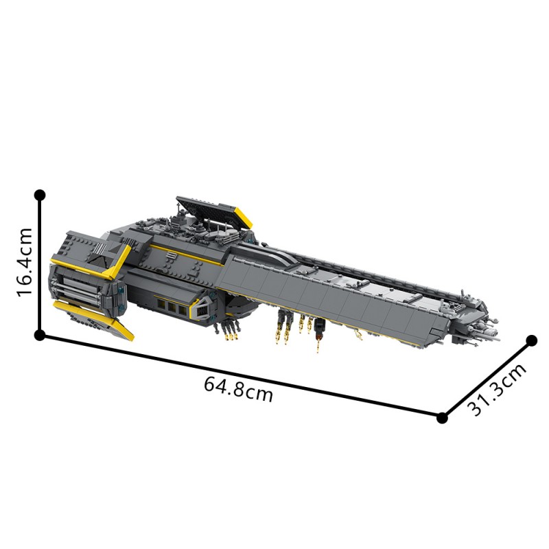 GOBRICKS MOC S0040 Ultimate stealth warship - YWOBB