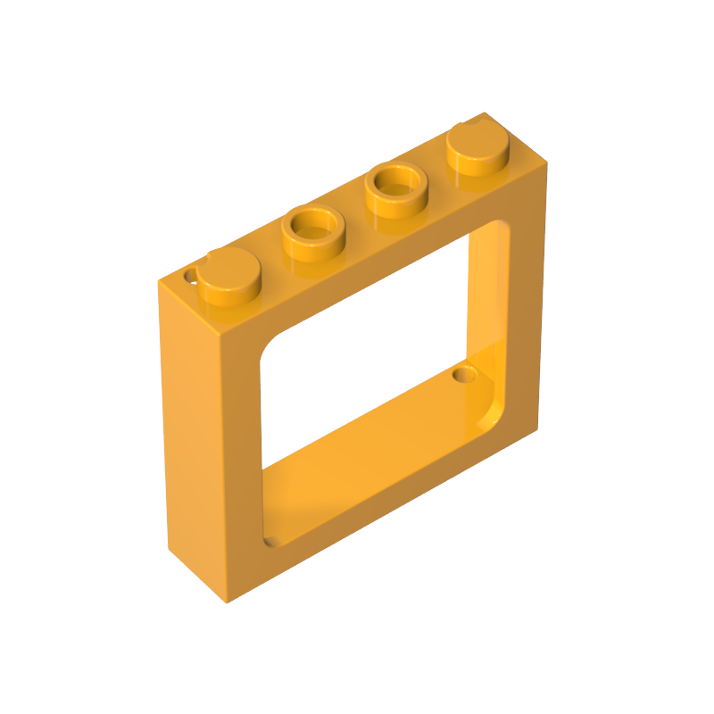 GOBRICKS GDS-2038 Window 1 x 4 x 3 Train - 2 Hollow Studs and 2 Solid Studs - YWOBB