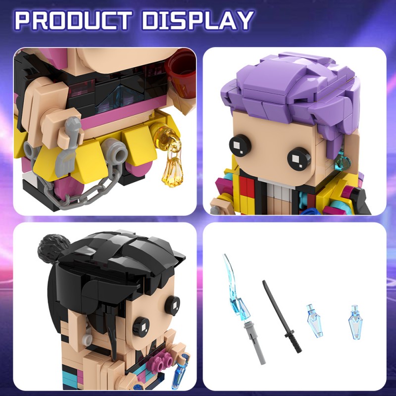 GOBRICKS MOC A2324 Huntress team - Mira Zoe Rumi - YWOBB