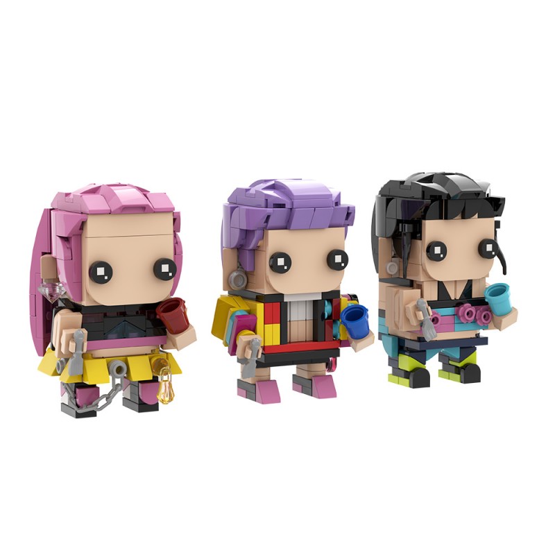 GOBRICKS MOC A2324 Huntress team - Mira Zoe Rumi - YWOBB