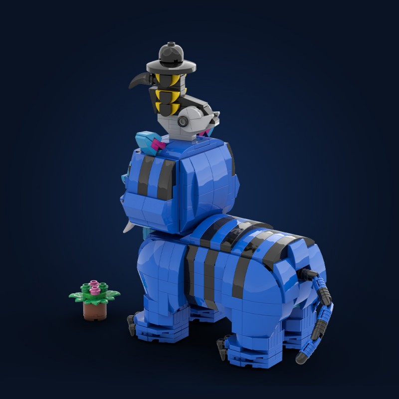 GOBRICKS MOC A2325 Lion Raven - YWOBB