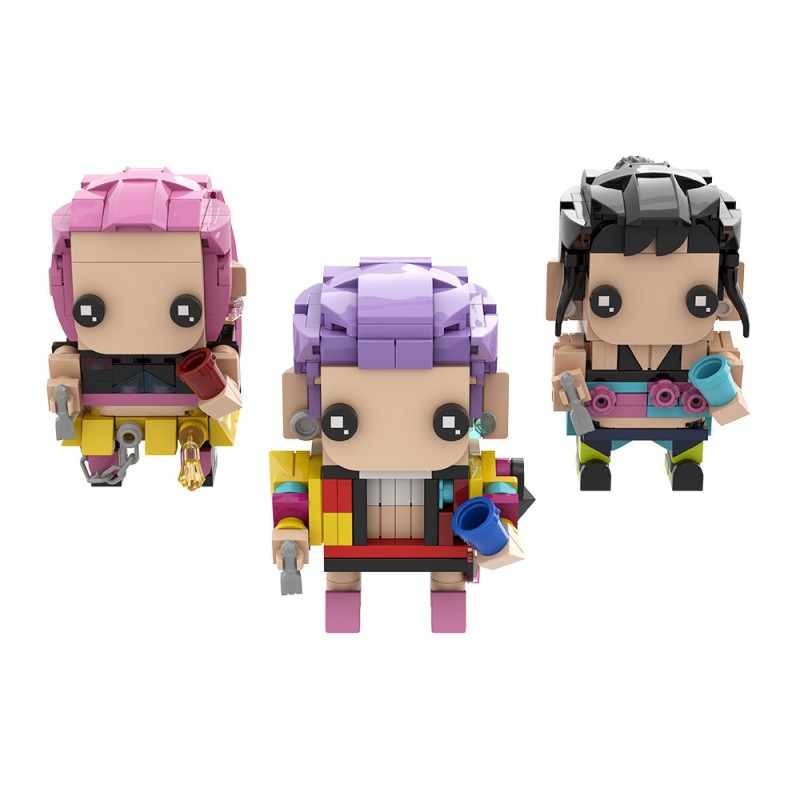 GOBRICKS MOC A2324 Huntress team - Mira Zoe Rumi - YWOBB