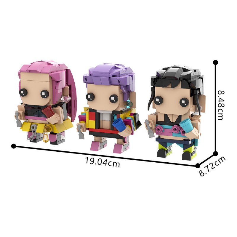 GOBRICKS MOC A2324 Huntress team - Mira Zoe Rumi - YWOBB