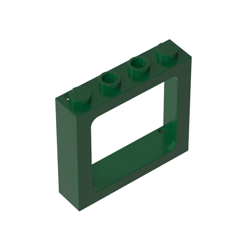 GOBRICKS GDS-2038 Window 1 x 4 x 3 Train - 2 Hollow Studs and 2 Solid Studs - YWOBB