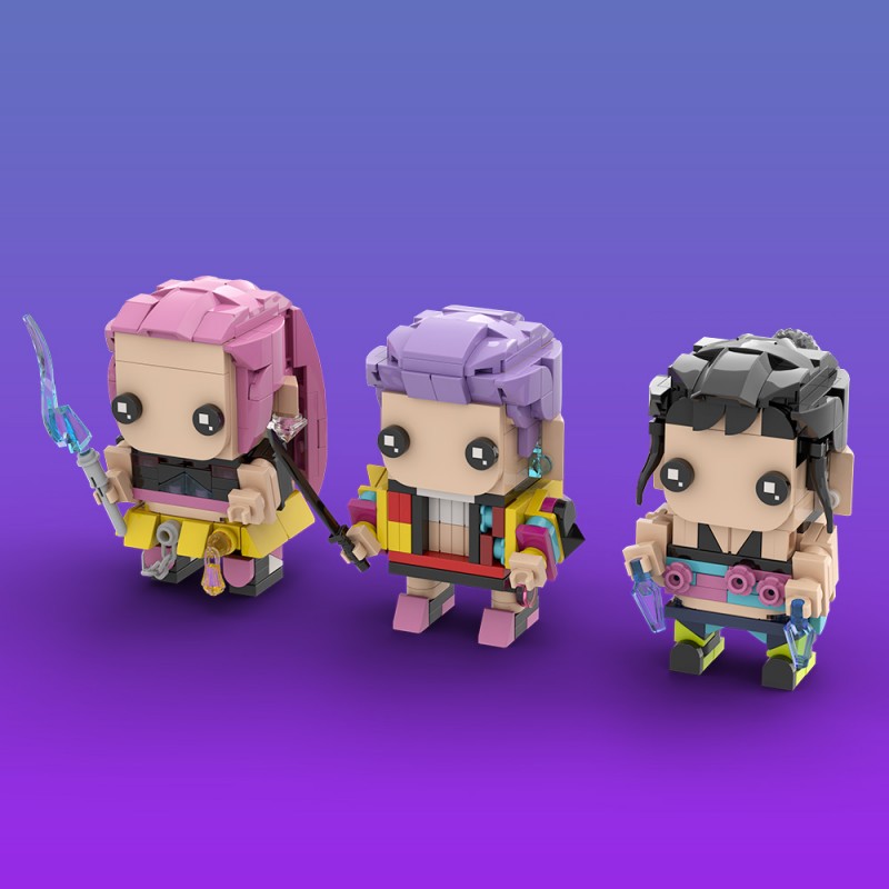 GOBRICKS MOC A2324 Huntress team - Mira Zoe Rumi - YWOBB