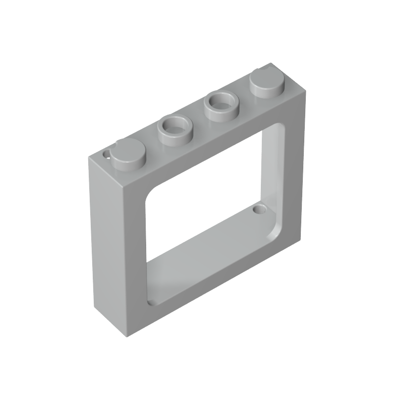 GOBRICKS GDS-2038 Window 1 x 4 x 3 Train - 2 Hollow Studs and 2 Solid Studs - YWOBB