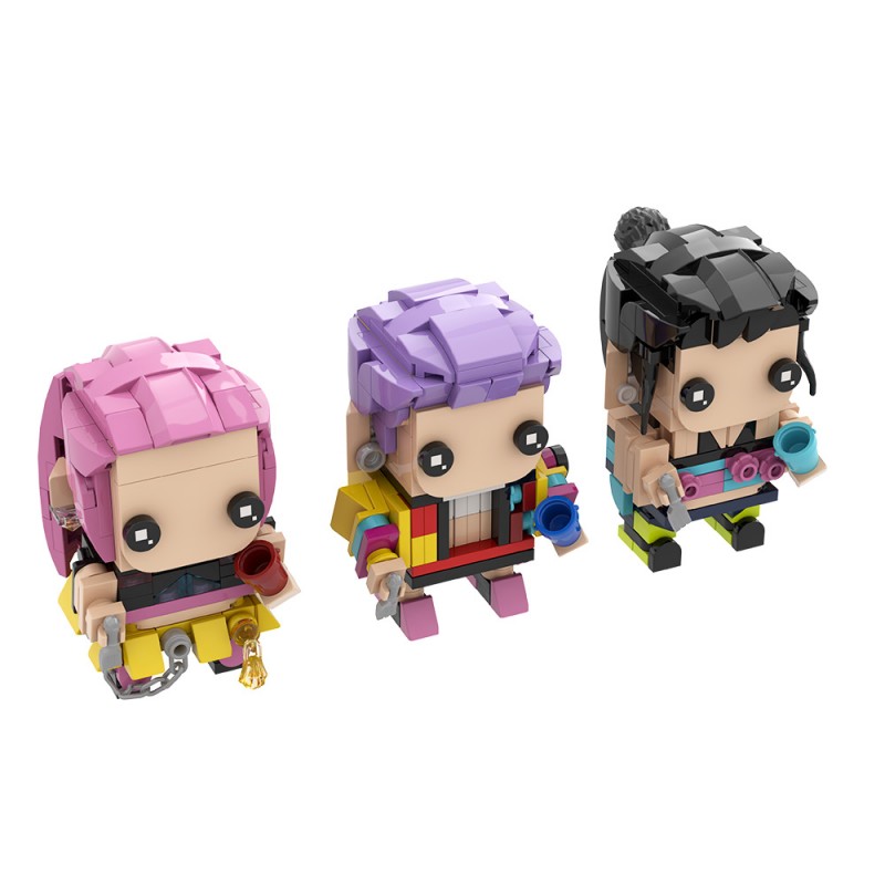 GOBRICKS MOC A2324 Huntress team - Mira Zoe Rumi - YWOBB