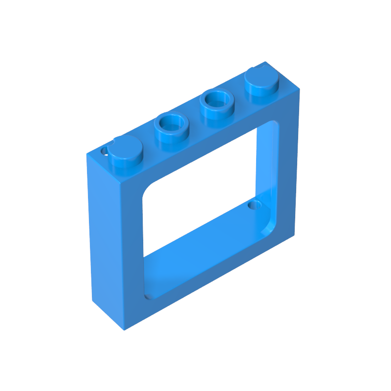GOBRICKS GDS-2038 Window 1 x 4 x 3 Train - 2 Hollow Studs and 2 Solid Studs - YWOBB