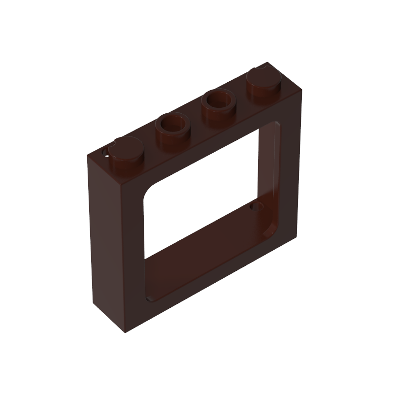 GOBRICKS GDS-2038 Window 1 x 4 x 3 Train - 2 Hollow Studs and 2 Solid Studs - YWOBB