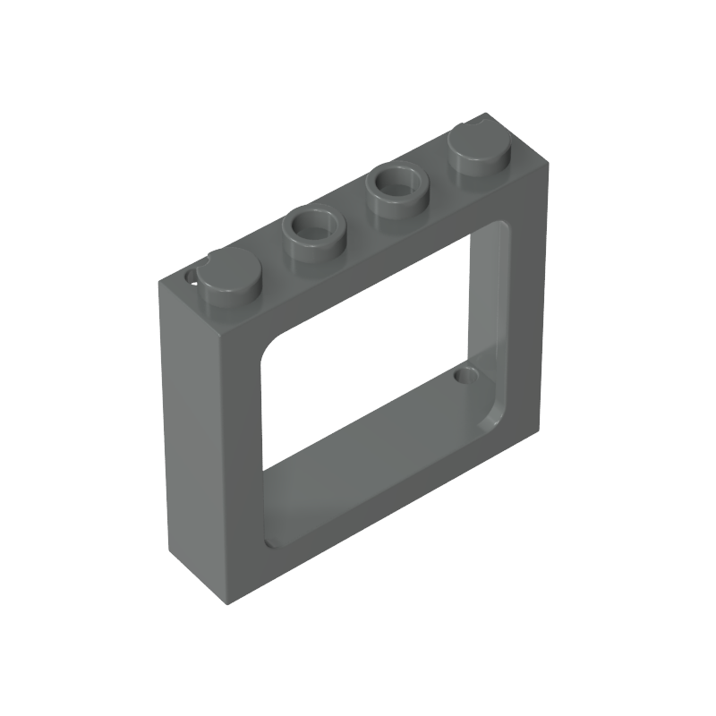 GOBRICKS GDS-2038 Window 1 x 4 x 3 Train - 2 Hollow Studs and 2 Solid Studs - YWOBB