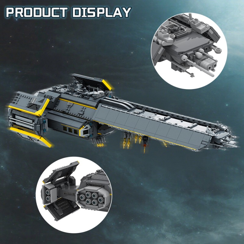 GOBRICKS MOC S0040 Ultimate stealth warship - YWOBB