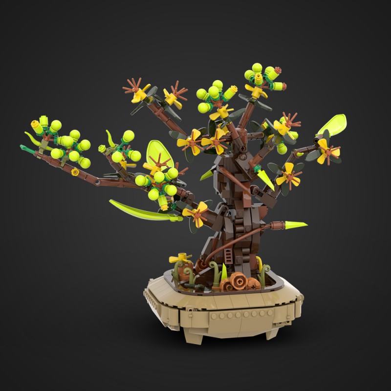 GOBRICKS MOC A2263 Apricot bonsai - YWOBB