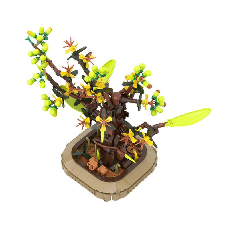 GOBRICKS MOC A2263 Apricot bonsai - YWOBB