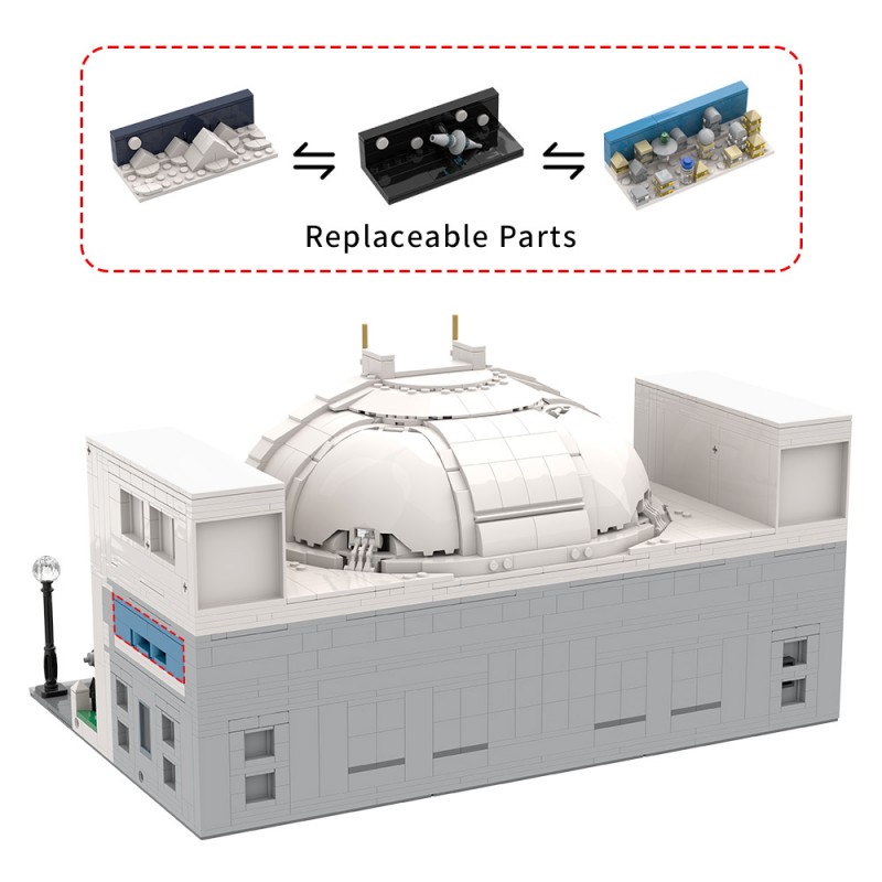 GOBRICKS MOC 223163 Hall of Justice - YWOBB