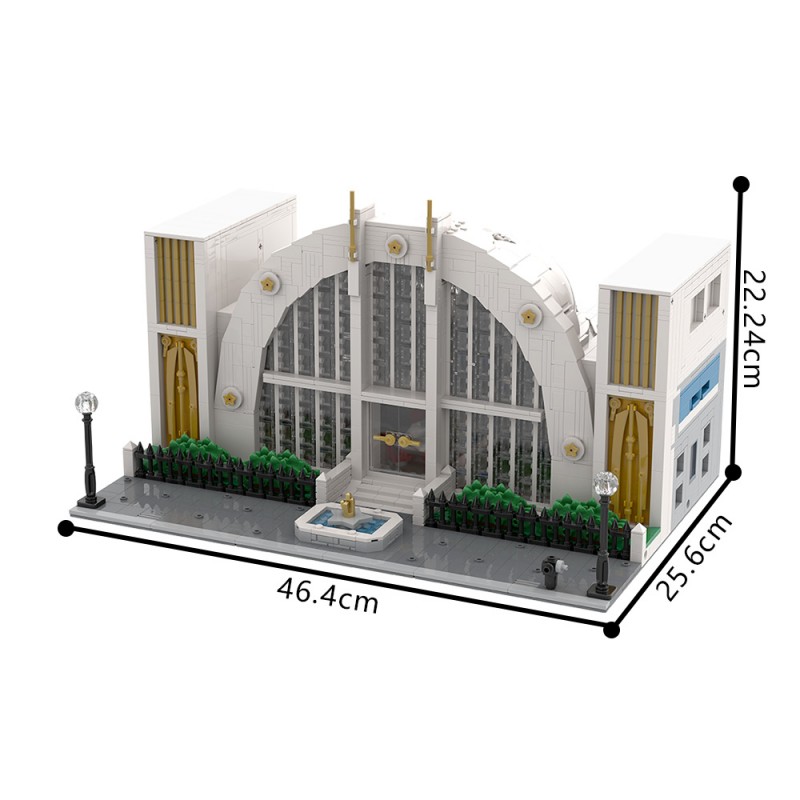 GOBRICKS MOC 223163 Hall of Justice - YWOBB