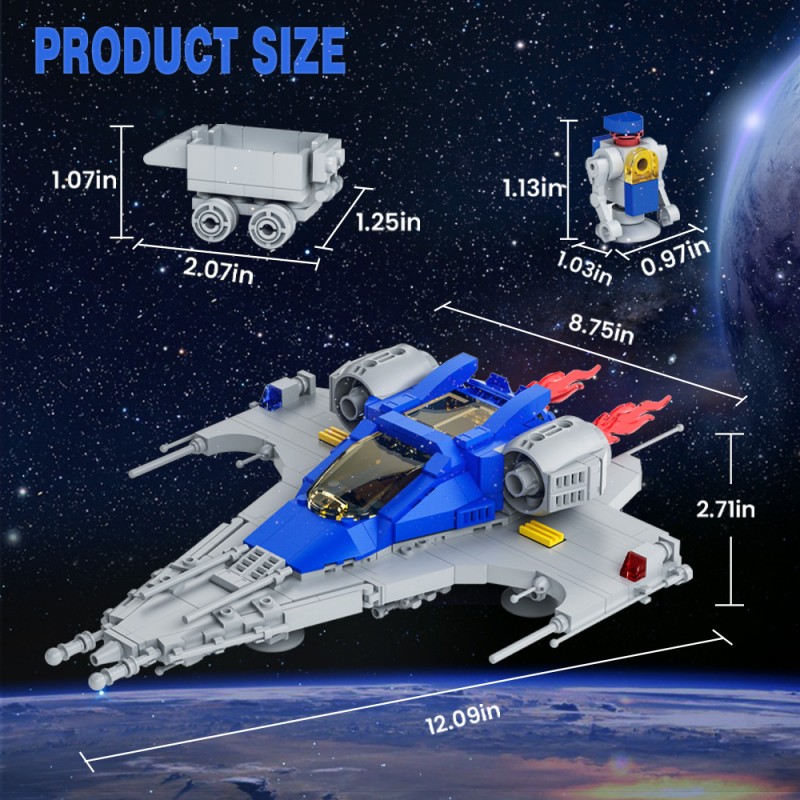 GOBRICKS MOC A0619 Explorer spacecraft - YWOBB