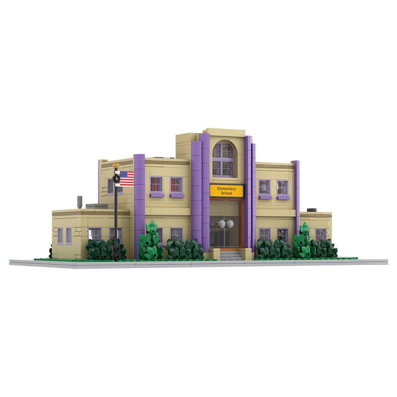 GOBRICKS MOC S0041 Springfield Elementary School - YWOBB
