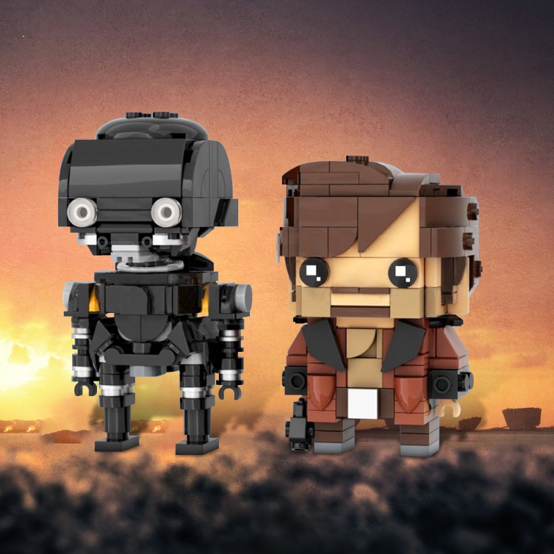 GOBRICKS MOC 224585 Cassian Andor K2SO Brickheadz MOC - Andor Rogue One - YWOBB