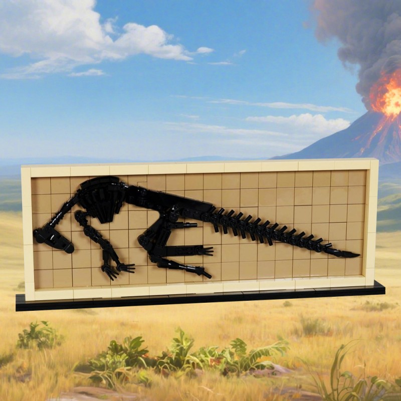 GOBRICKS MOC 209384 Hadrosaur Fossil - YWOBB