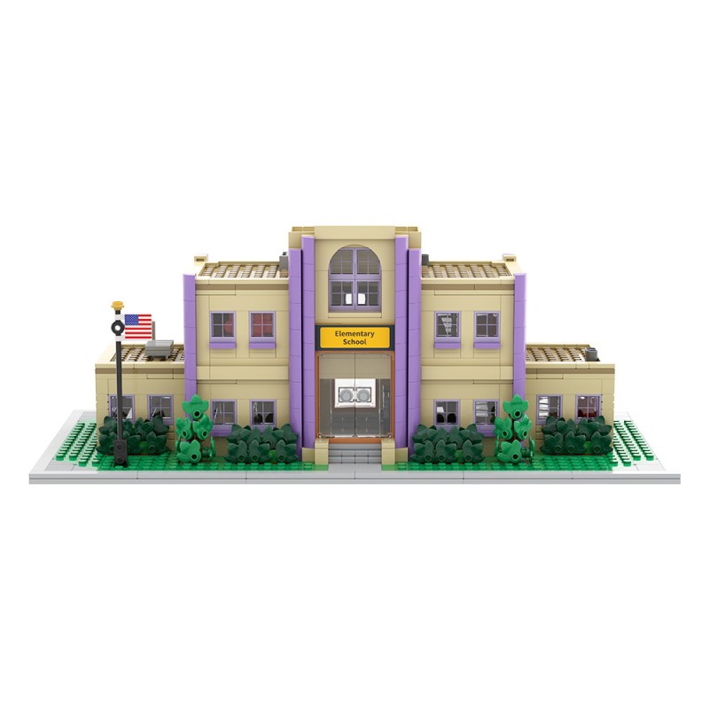 GOBRICKS MOC S0041 Springfield Elementary School - YWOBB