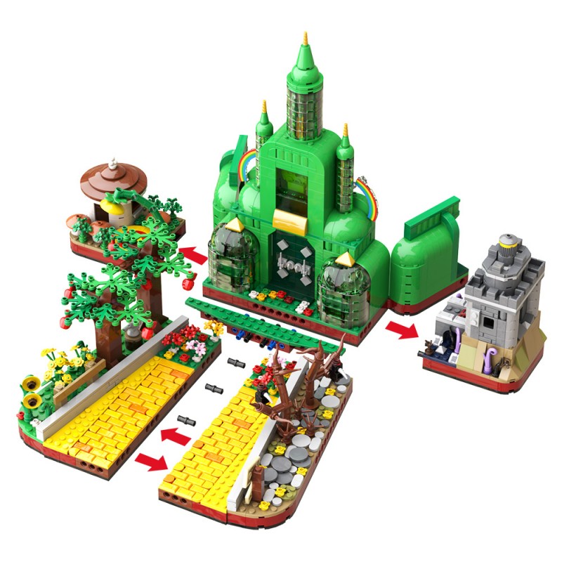 GOBRICKS MOC A2348 The Wonderful Wizard of Oz Emerald City - YWOBB