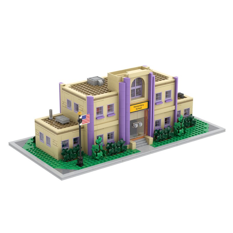 GOBRICKS MOC S0041 Springfield Elementary School - YWOBB