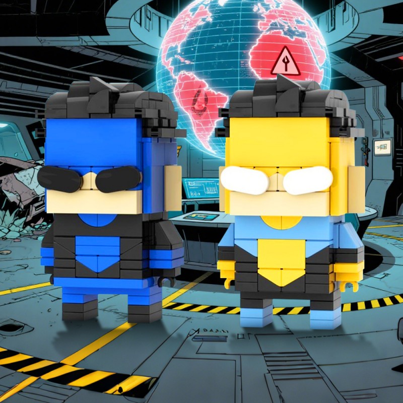 GOBRICKS MOC 176363 Invincible Brickheadz - YWOBB