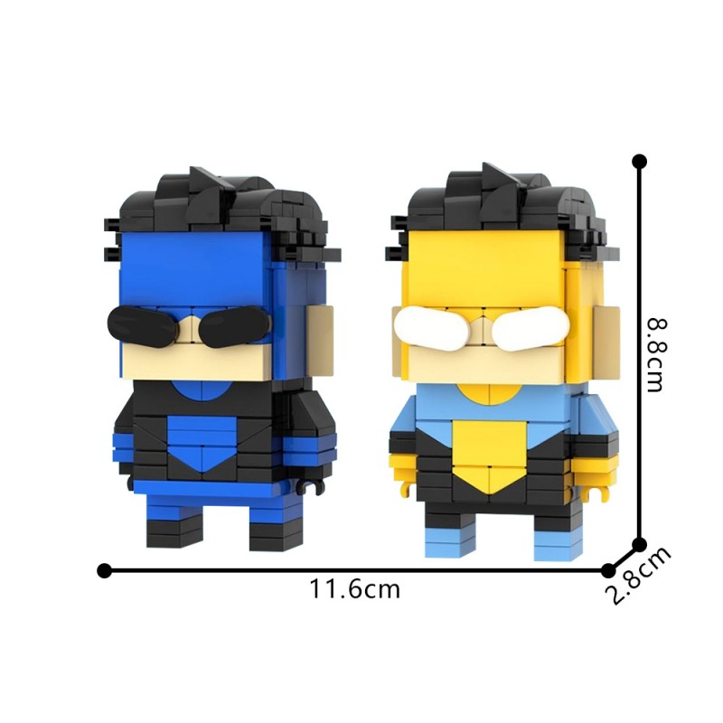 GOBRICKS MOC 176363 Invincible Brickheadz - YWOBB