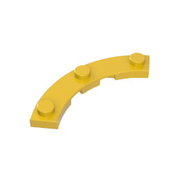GOBRICKS GDS-90295 plate Round Corner 3 x 3 Macaroni - YWOBB