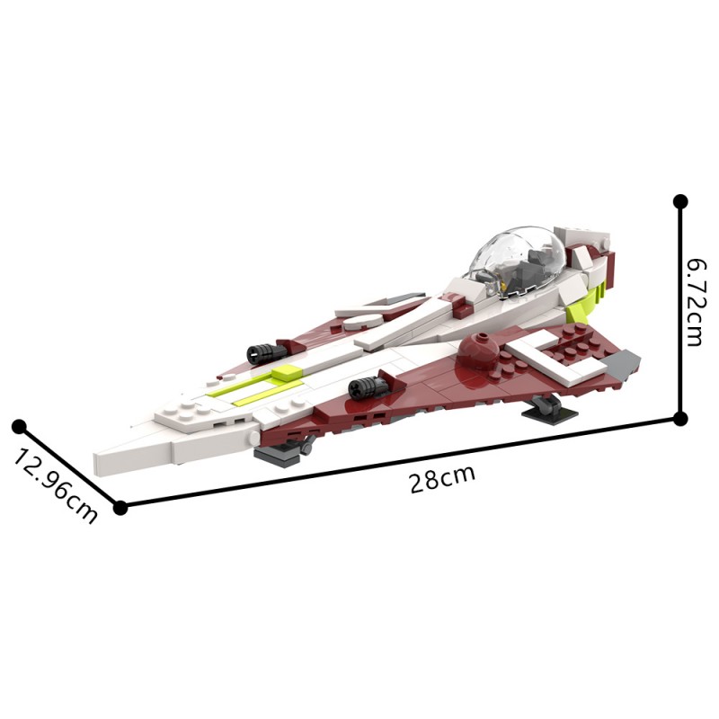 GOBRICKS MOC A2328 khatmorg's Obi-Wan's Delta-7 Aethersprite-Class Interceptor - YWOBB
