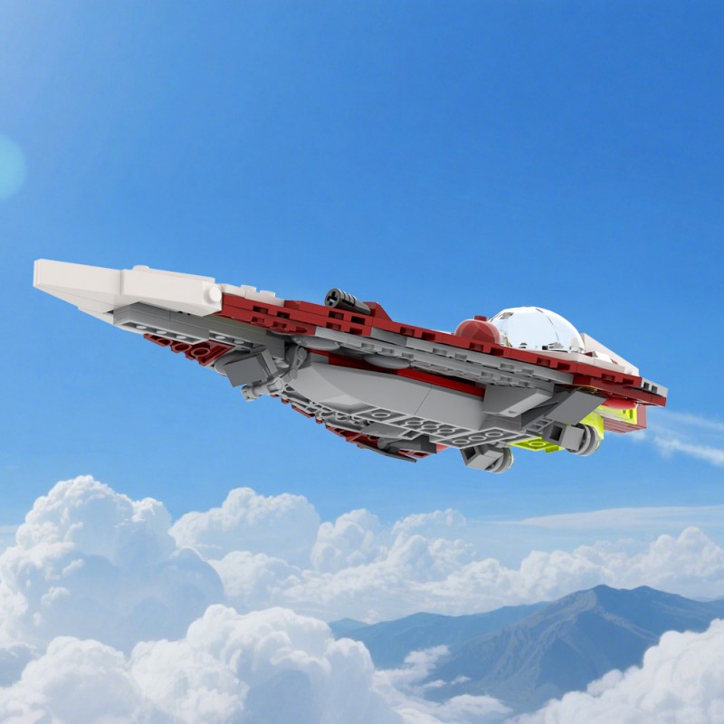 GOBRICKS MOC A2328 khatmorg's Obi-Wan's Delta-7 Aethersprite-Class Interceptor - YWOBB