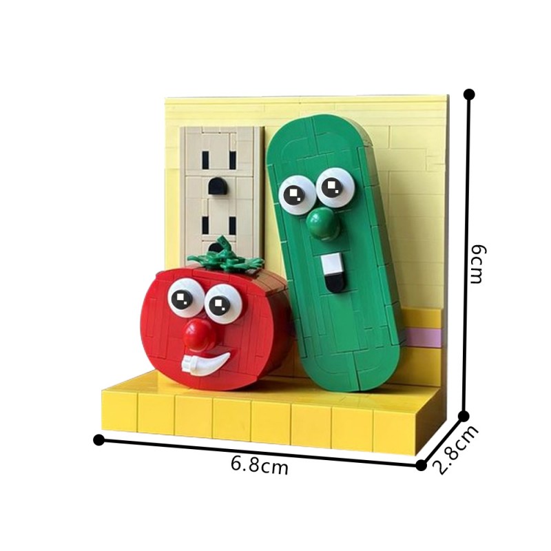 GOBRICKS MOC 222266 VeggieTales Bob & Larry - YWOBB