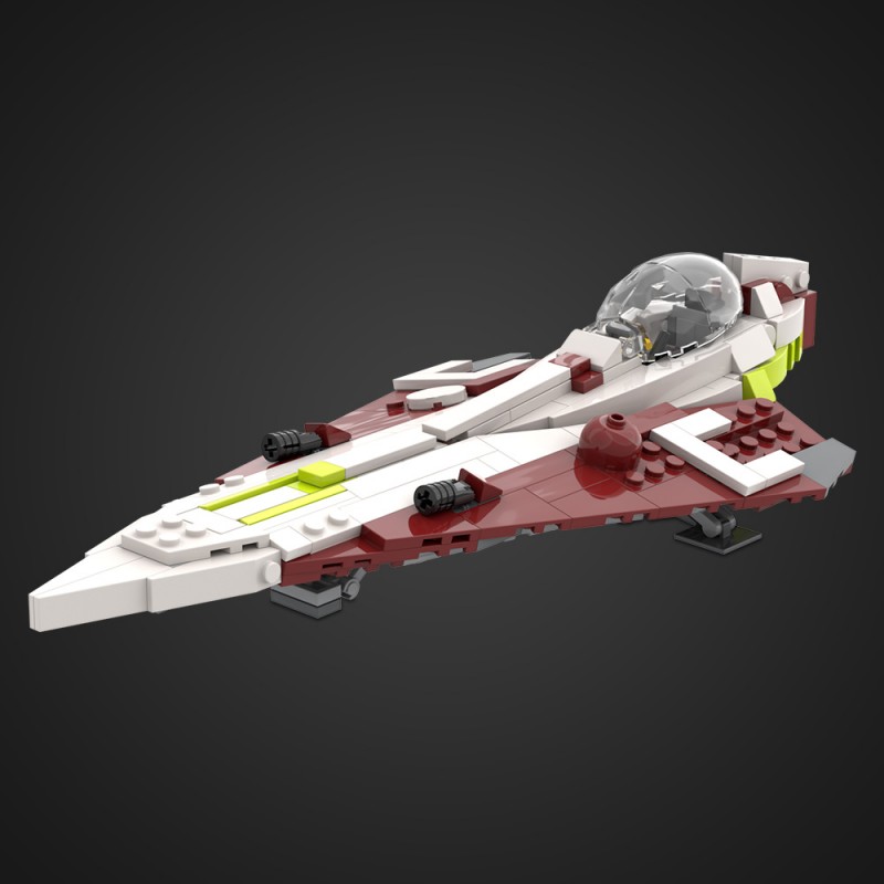 GOBRICKS MOC A2328 khatmorg's Obi-Wan's Delta-7 Aethersprite-Class Interceptor - YWOBB