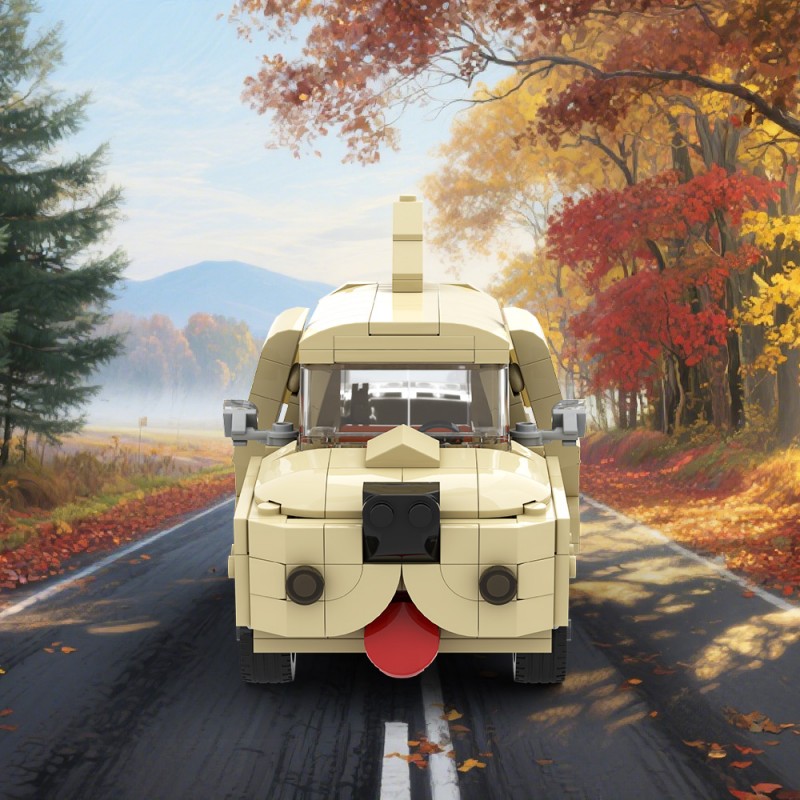 GOBRICKS MOC A2343 Dog Van - YWOBB