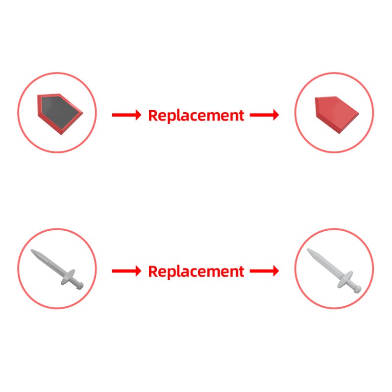 GOBRICKS MOC 222706 Black Knight Duel - YWOBB