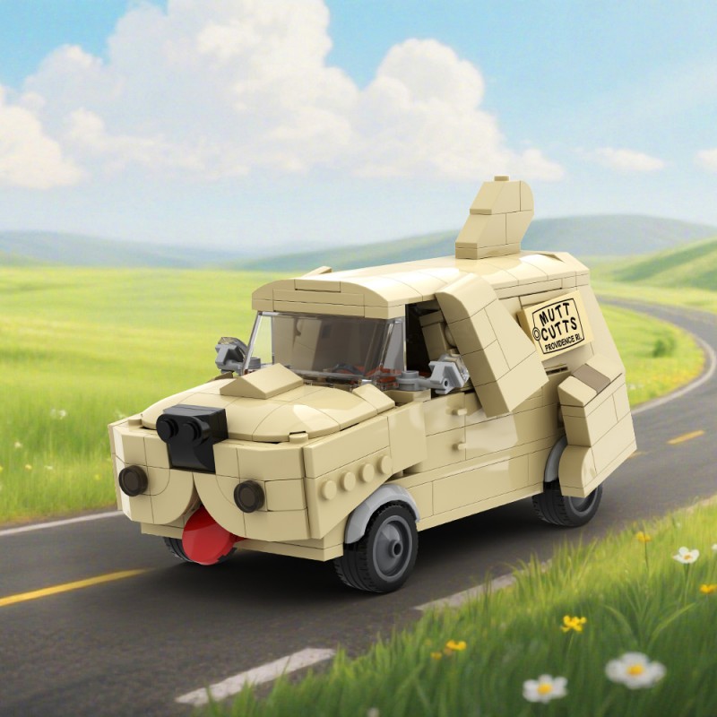 GOBRICKS MOC A2343 Dog Van - YWOBB