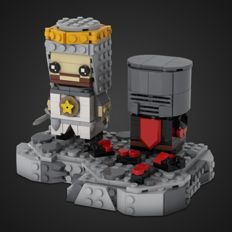 GOBRICKS MOC 222706 Black Knight Duel - YWOBB