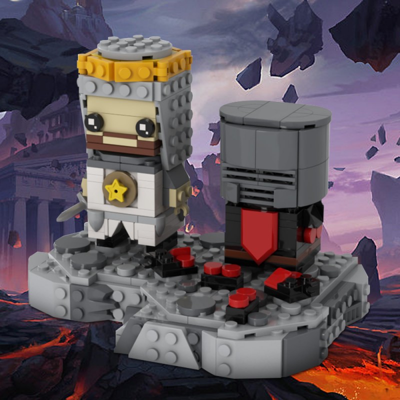 GOBRICKS MOC 222706 Black Knight Duel - YWOBB