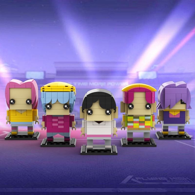GOBRICKS MOC 226225 Saja Boys KPop Demon Hunters Brick Headz - YWOBB