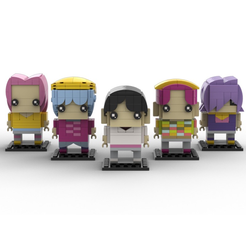 GOBRICKS MOC 226225 Saja Boys KPop Demon Hunters Brick Headz - YWOBB